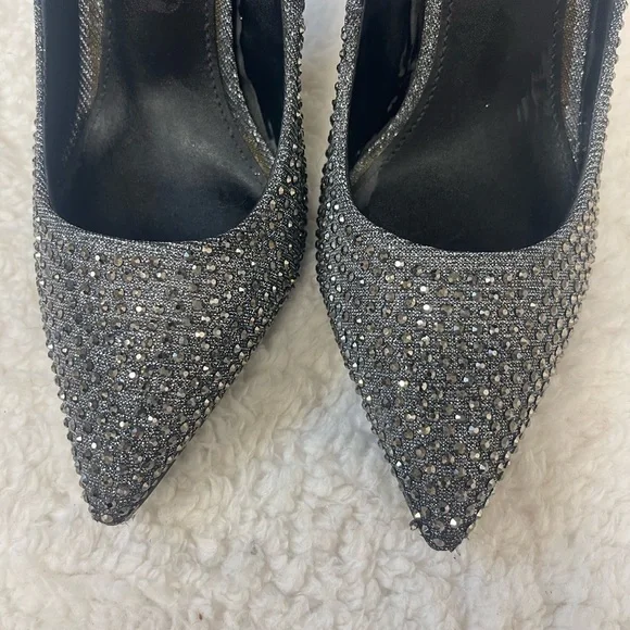 Steve Madden Daisy Gunmetal Rhinestone Heels - Picture 9 of 9